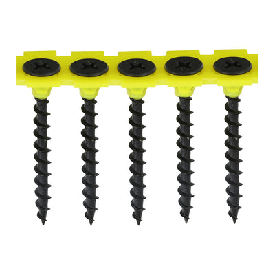 Timco Collated Drywall Screws -Coarse Thread - Black 3.5 x 25 (Pack 1000)