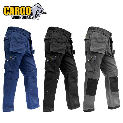 Cargo Ultra Premium Polycotton Work Trousers - Style No. 1606 - Charcoal