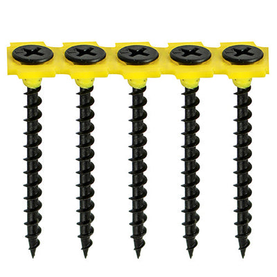 Timco Collated Drywall Screws - Coarse Thread - Black 3.5 x 35 (Pack 1000) - Dynamite Hardware