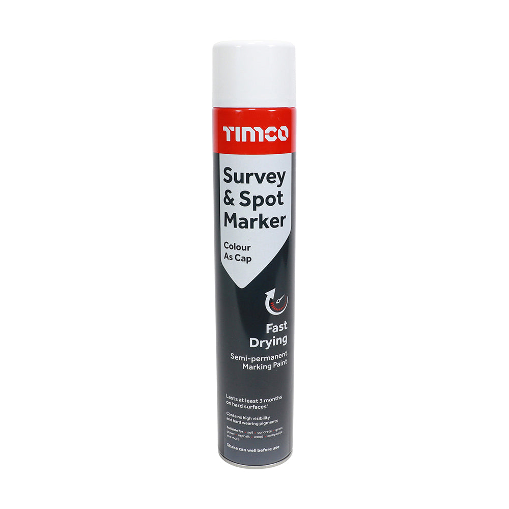 Timco Survey & Spot Marker - White 750ml - Dynamite Hardware