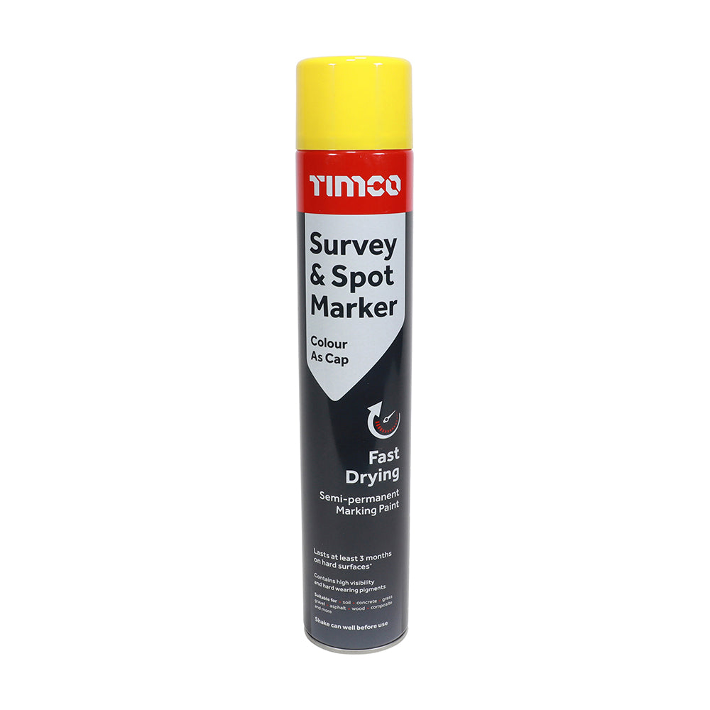 Timco Survey & Spot Marker - Yellow 750ml - Dynamite Hardware
