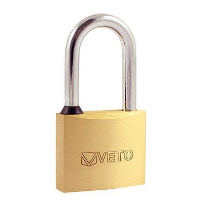 Timco Brass Padlock Long Shackle 50mm - Dynamite Hardware