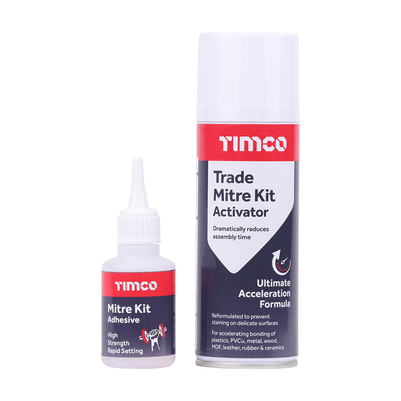 Timco Trade Instant Bond Mitre Kit 200ml / 50g - Dynamite Hardware