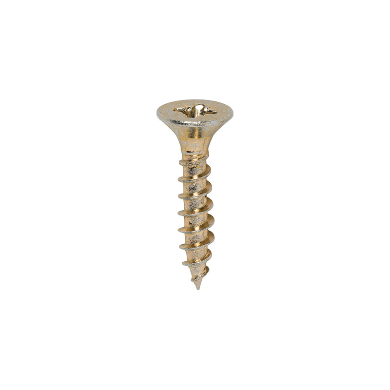 Timco Classic Multi-Purpose Screws - PZ - Double Countersunk - Yellow 4.0 x 20 (Pack 200) - Dynamite Hardware