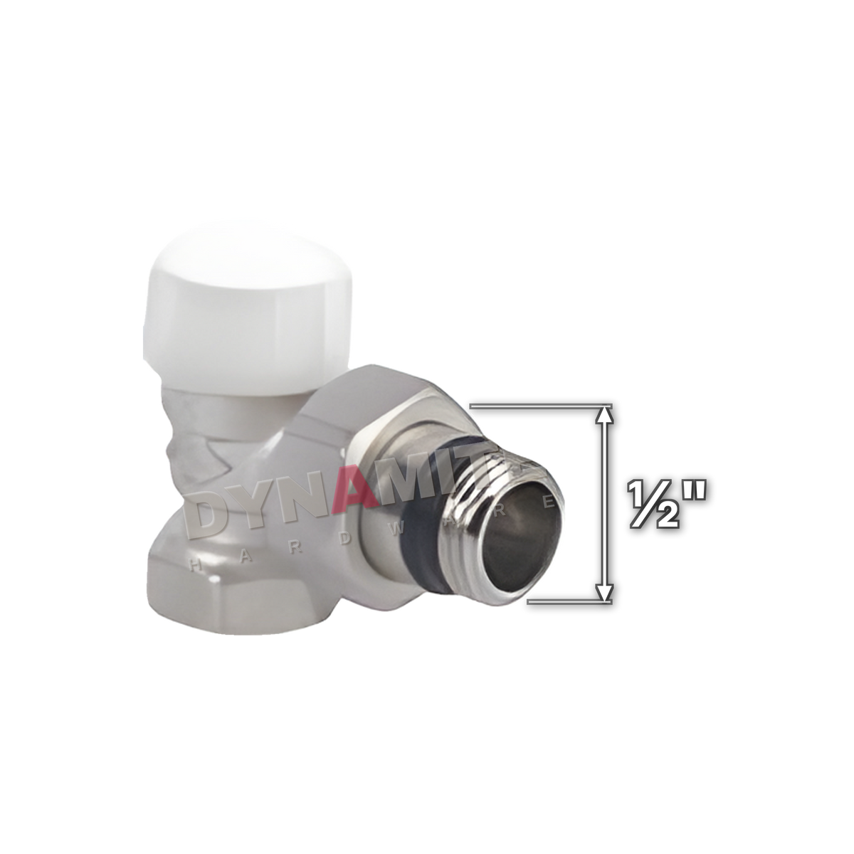 Lockshield Radiator Valve ½" - Commercial Quality - Angled