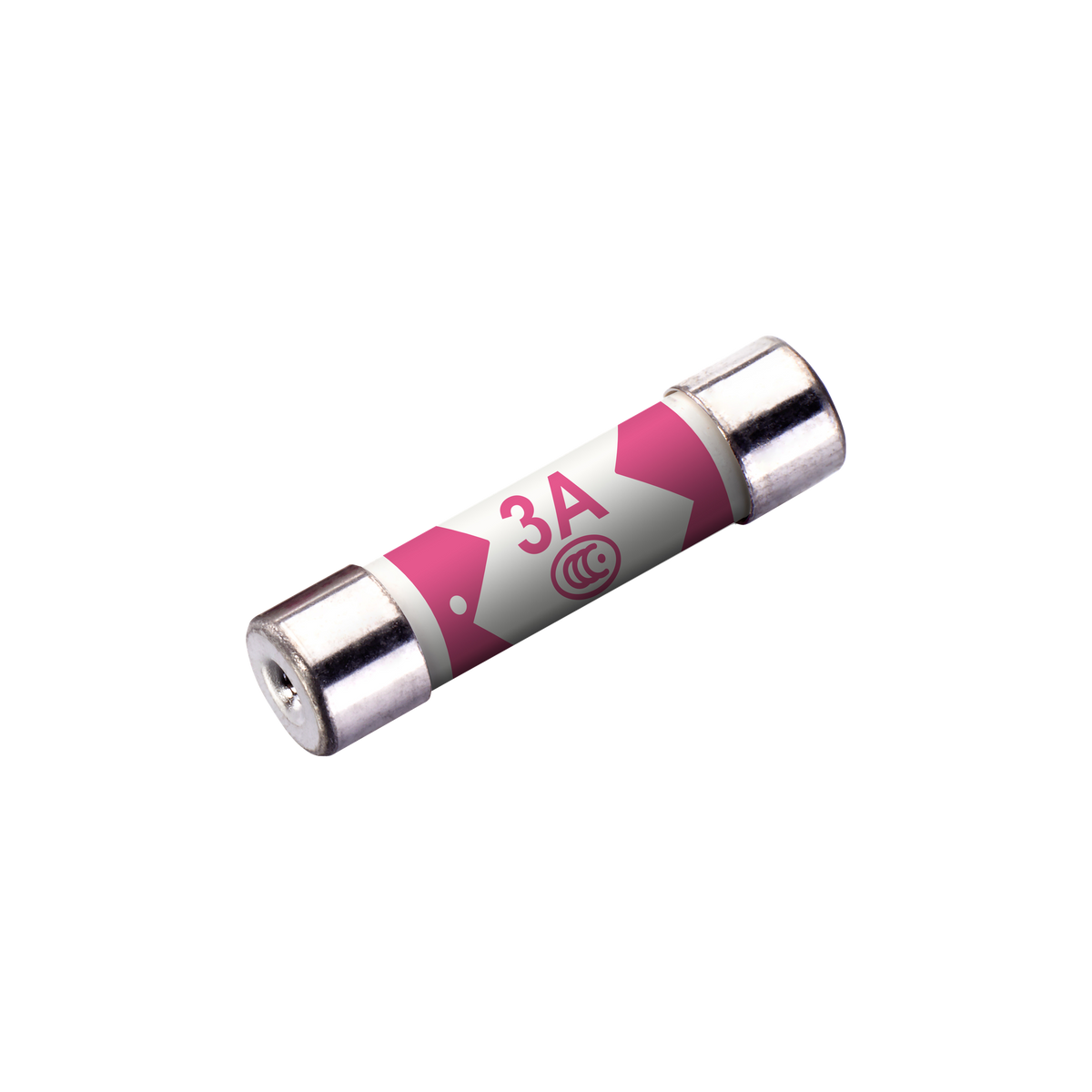 3A Plug Fuses – Pack of 4 – Masterplug FUSE3-MP angled view