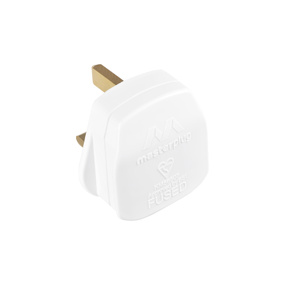 13A Rewireable Plug Top – White, Fused – Masterplug PT13W-MS product view