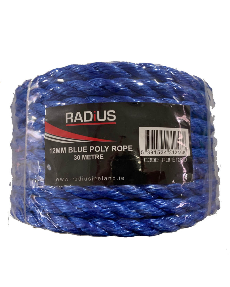 Radius 12mm Blue Rope Coil 30 Metre