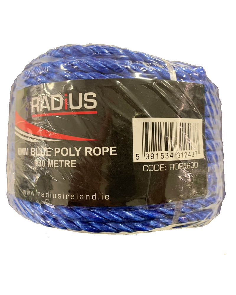 Radius 6mm Blue Rope Coil 30 Metre