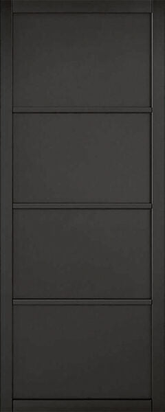 SEADEC Merrion 4 Panel Solid Industrial Black Internal Door (44MM)