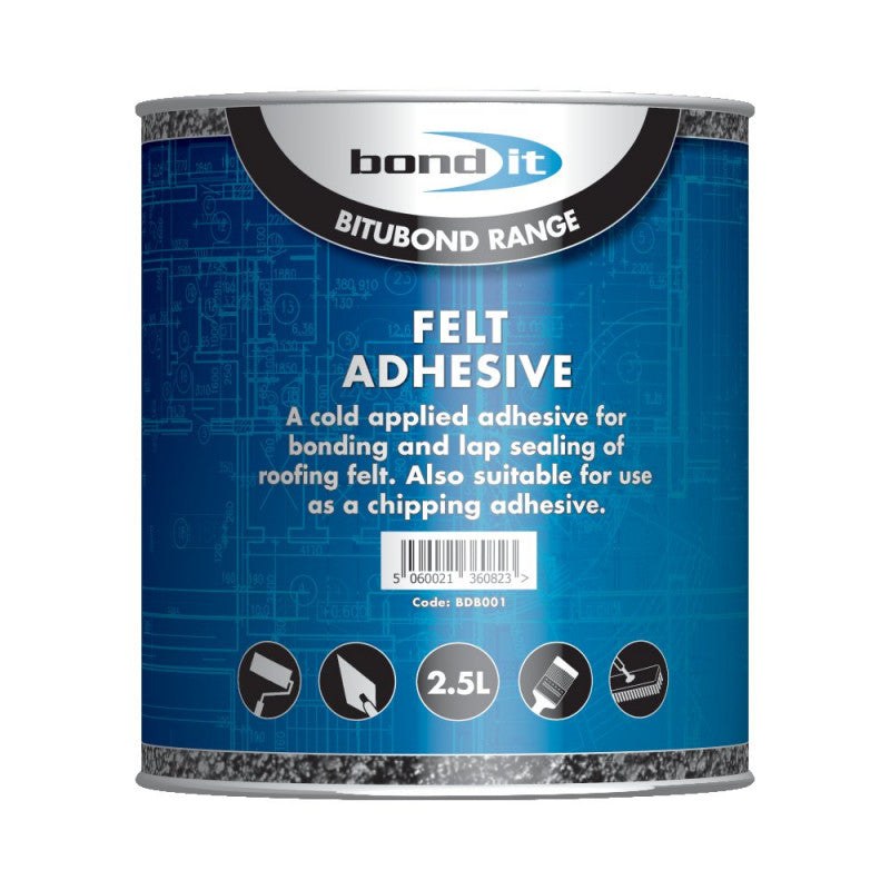 BOND-IT BITUBOND FELT ADHESIVE 2.5LTR - Dynamite Hardware