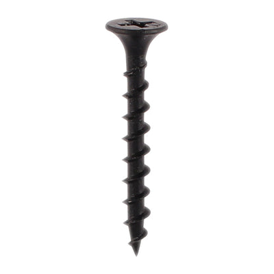 Drywall Timber Stud Plasterboard Screws - PH - Bugle - Coarse Thread - Black 3.5 x 38mm (1500 QTY TUB) - Dynamite Hardware