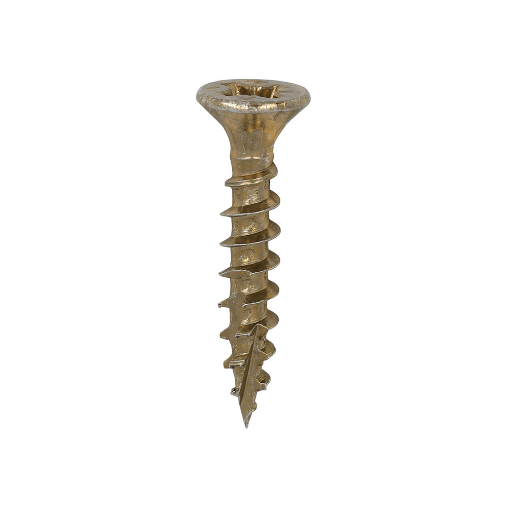 C2 Strong-Fix Multi-Purpose Premium Screws - PZ - Double Countersunk - Yellow 3.5 x 20mm (200 QTY) - Dynamite Hardware