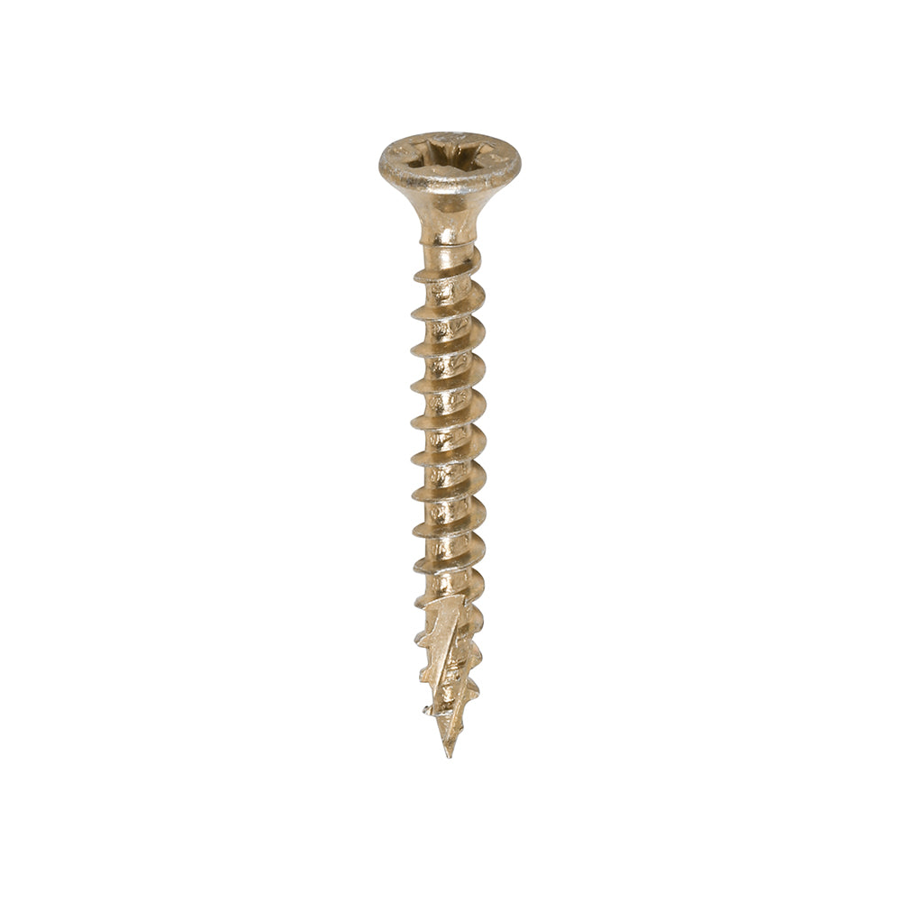 C2 Strong-Fix Multi-Purpose Premium Screws - PZ - Double Countersunk - Yellow 3.5 x 30mm (200 QTY) - Dynamite Hardware