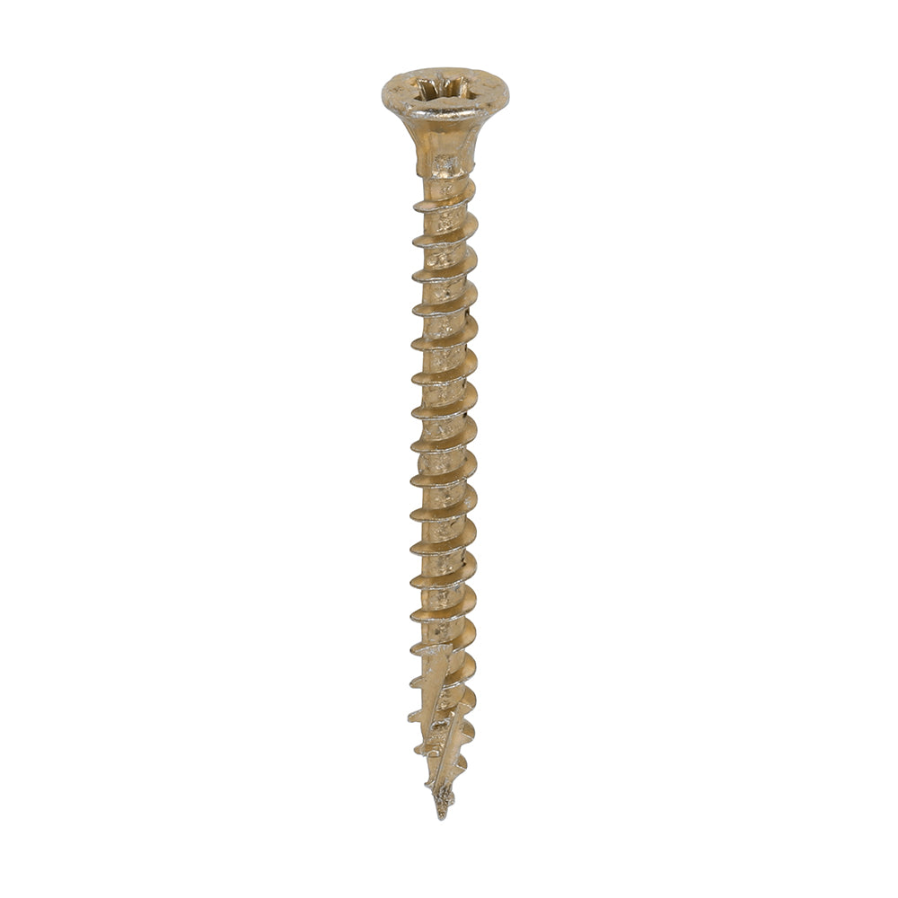 C2 Strong-Fix Multi-Purpose Premium Screws - PZ - Double Countersunk - Yellow 3.5 x 40mm (200 QTY) - Dynamite Hardware