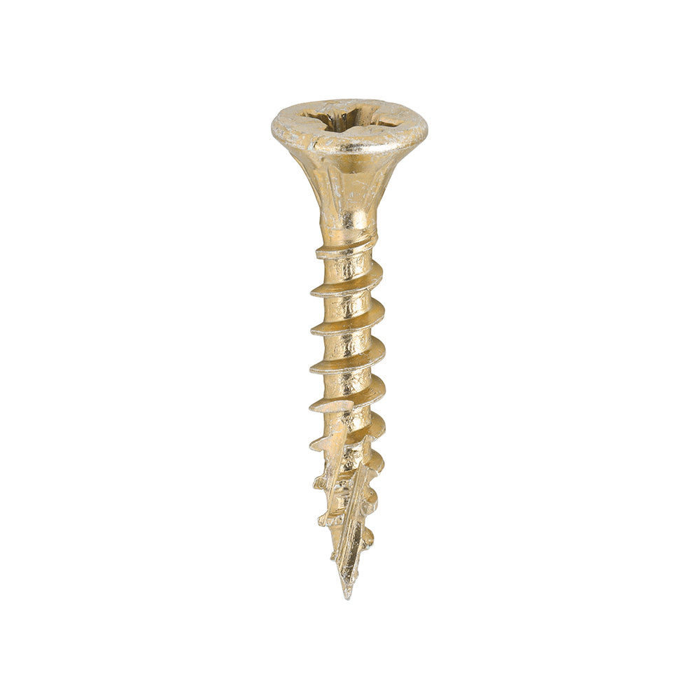 C2 Strong-Fix Multi-Purpose Premium Screws - PZ - Double Countersunk - Yellow 4.0 x 25mm (200 QTY) - Dynamite Hardware