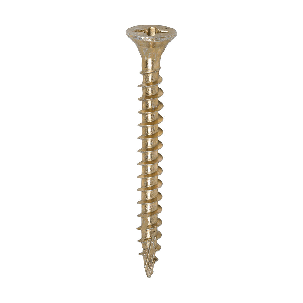 C2 Strong-Fix Multi-Purpose Premium Screws - PZ - Double Countersunk - Yellow 4.0 x 40mm (200 QTY) - Dynamite Hardware