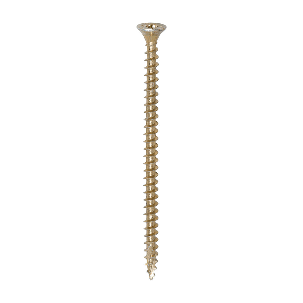 C2 Strong-Fix Multi-Purpose Premium Screws - PZ - Double Countersunk - Yellow 4.0 x 70mm (200 QTY) - Dynamite Hardware