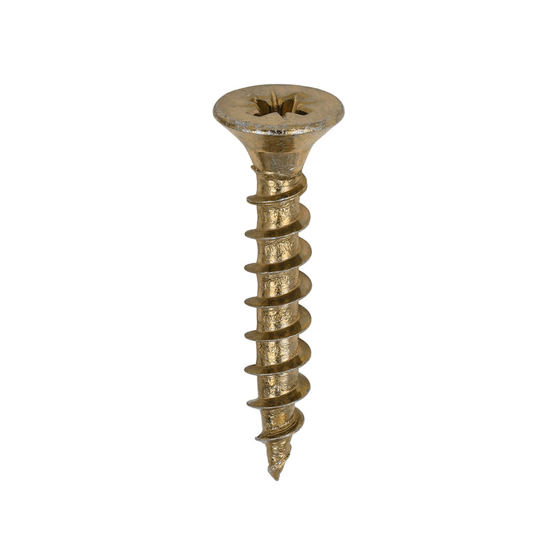 Solo Chipboard & Woodscrews - PZ - Double Countersunk - Yellow 5.0 x 30mm (200 QTY) - Dynamite Hardware
