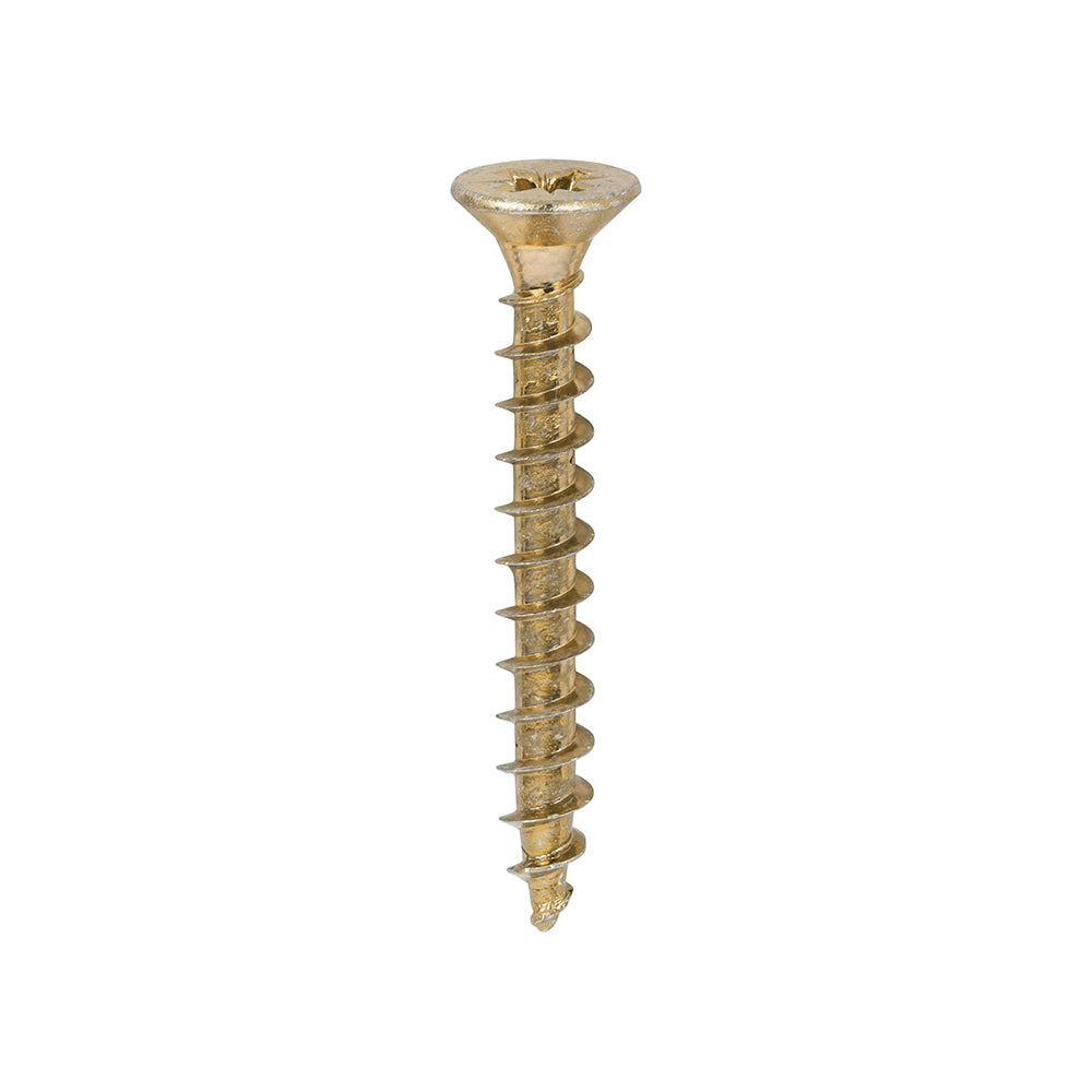 Solo Chipboard & Woodscrews - PZ - Double Countersunk - Yellow 5.0 x 40mm (200 QTY) - Dynamite Hardware