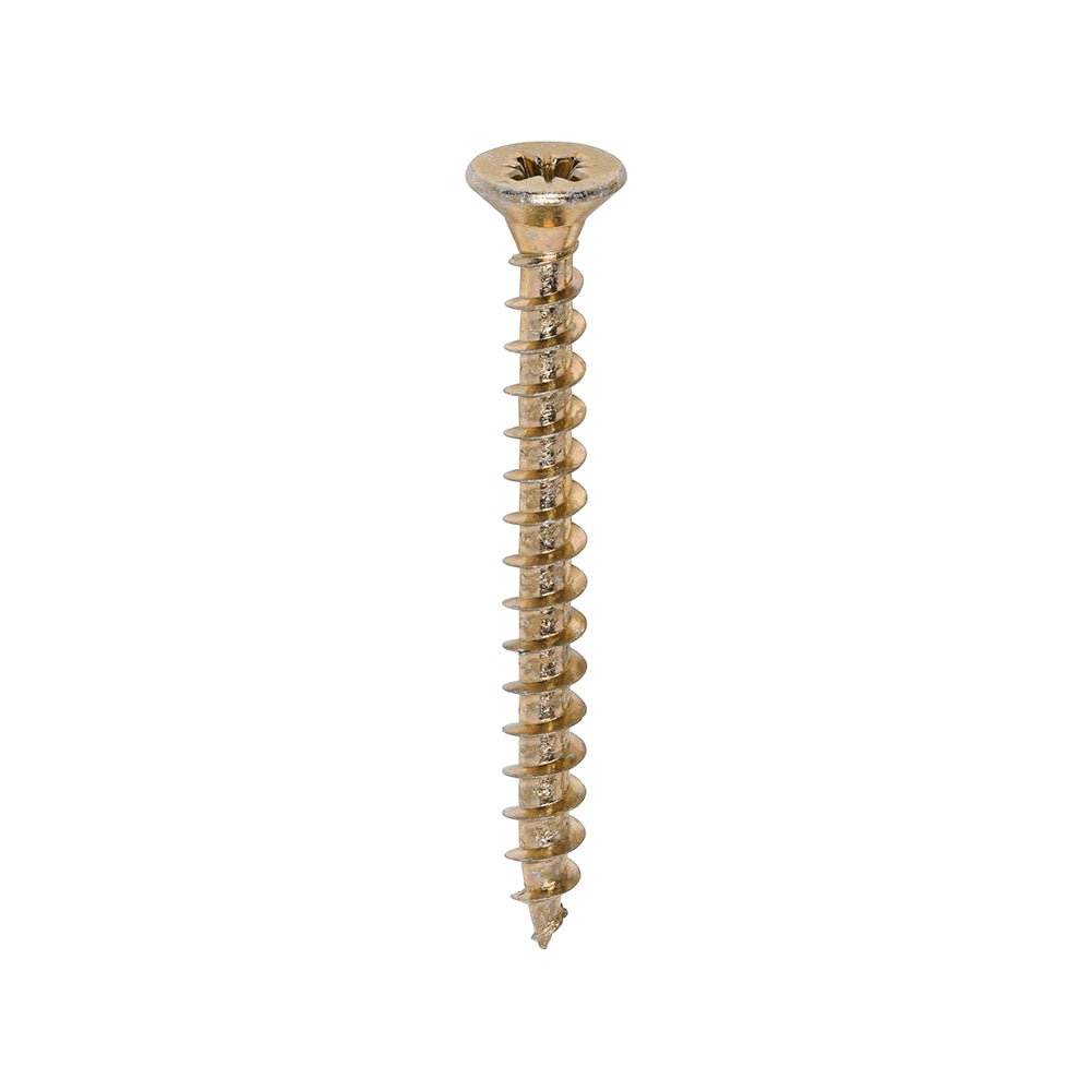 Solo Chipboard & Woodscrews - PZ - Double Countersunk - Yellow 5.0 x 50mm (200 QTY) - Dynamite Hardware