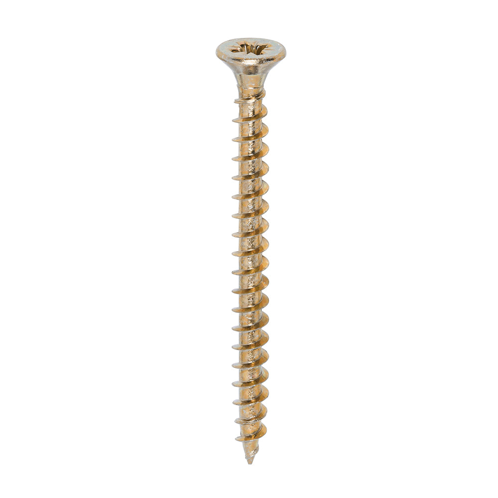 Solo Chipboard & Woodscrews - PZ - Double Countersunk - Yellow 5.0 x 60mm (200 QTY) - Dynamite Hardware