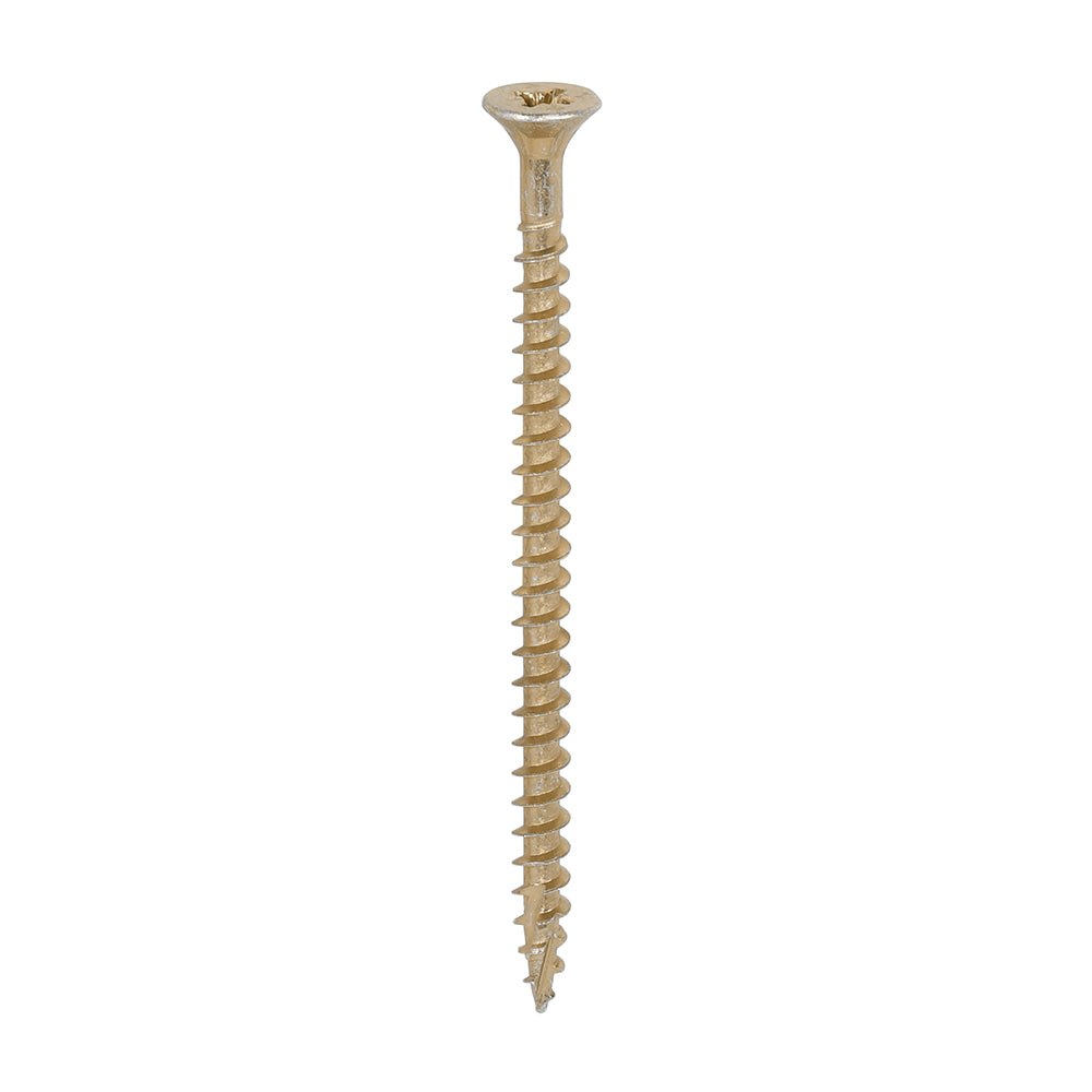 C2 Strong-Fix Multi-Purpose Premium Screws - PZ - Double Countersunk - Yellow 5.0 x 80mm (200 QTY) - Dynamite Hardware