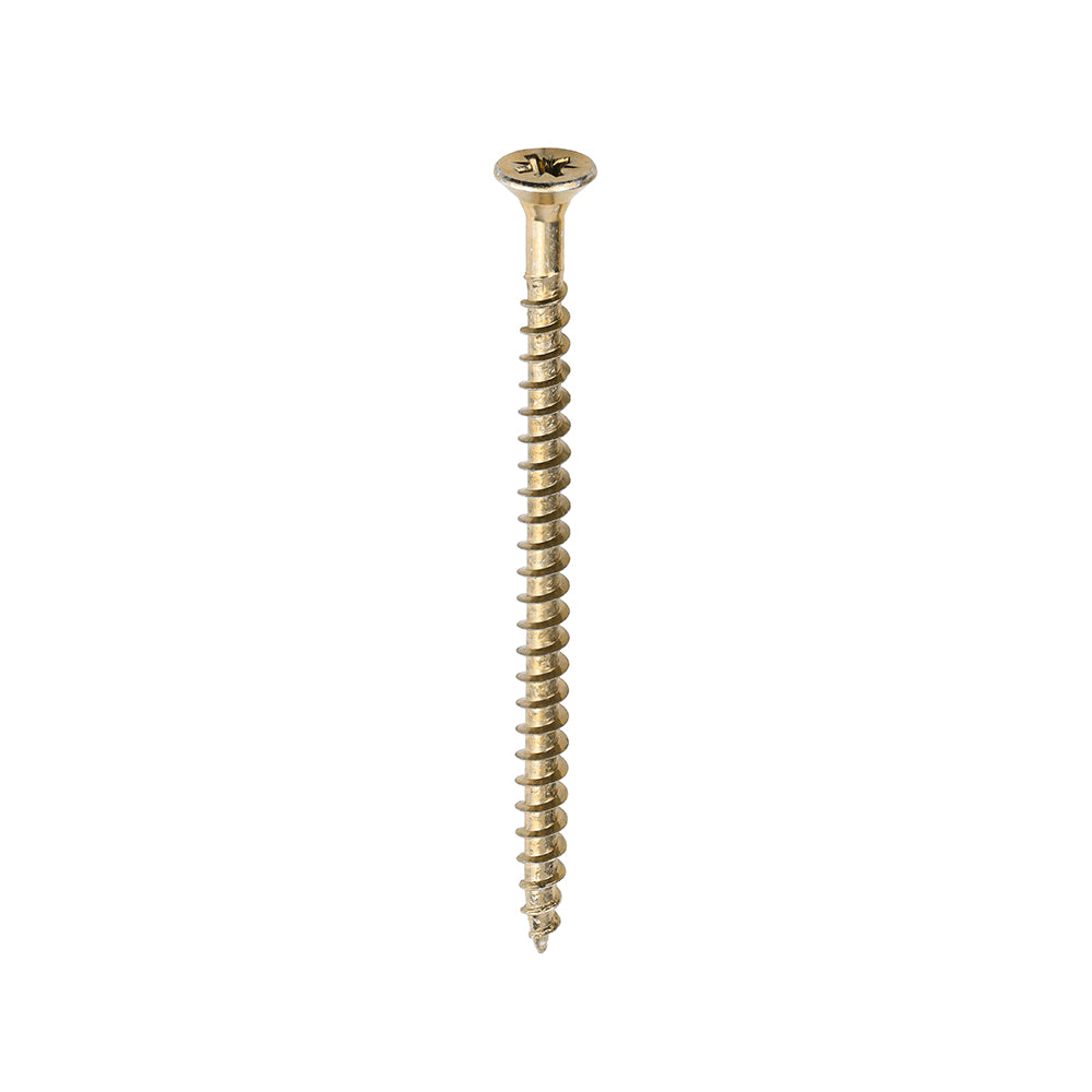 Solo Chipboard & Woodscrews - PZ - Double Countersunk - Yellow 5.0 x 80mm (200 QTY) - Dynamite Hardware