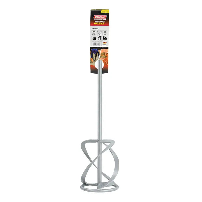 MIXING PADDLE M14, FOR CEMENT, HEAVY DUTY, Ø120MM, L:590 MM, BENMAN MK120M