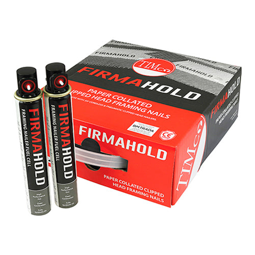 FirmaHold Collated Clipped Head Nails & Fuel Cells - Trade Pack - Ring Shank - Bright - Dynamite Hardware