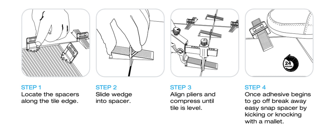 OX Pro Tile Level System - 2mm x 13mm Spacers (250 Pack) - Dynamite Hardware