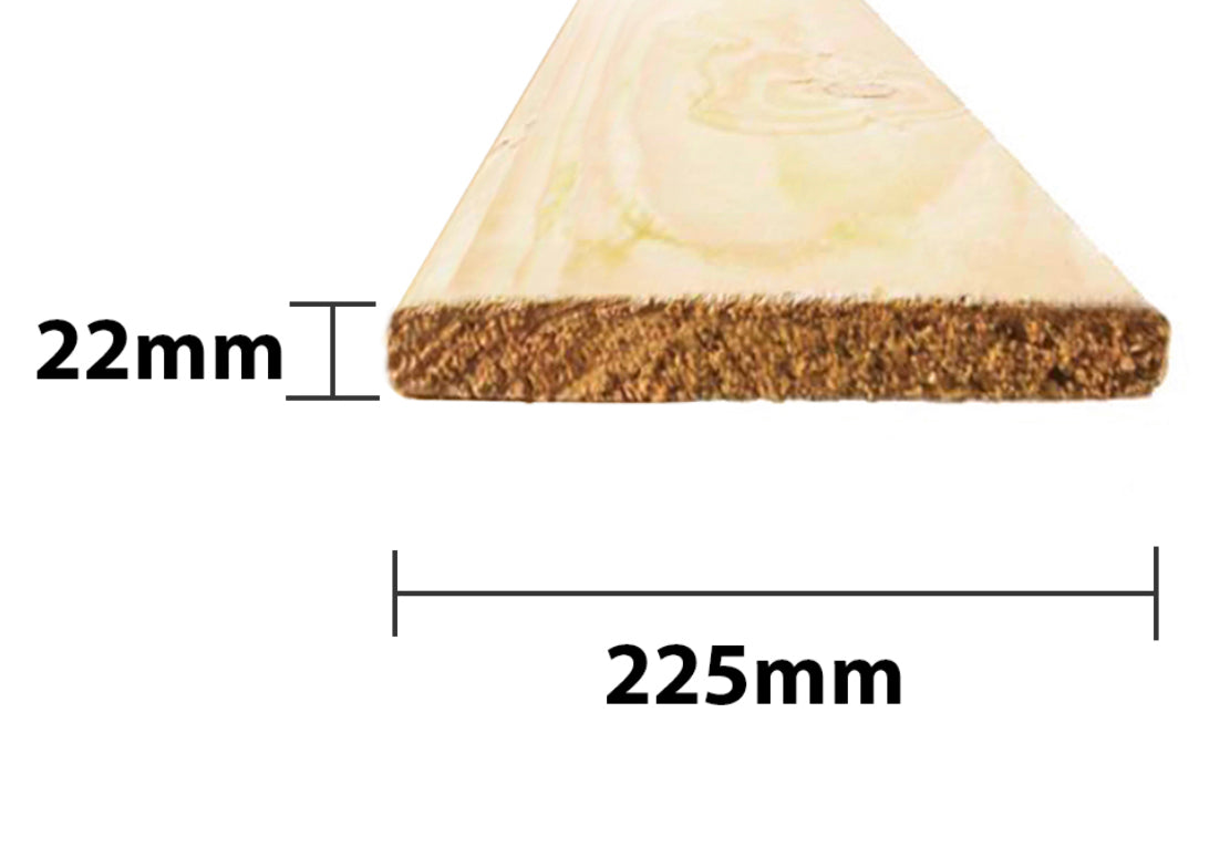 9 X 1 ROUGH TIMBER 16FT (4.8 X 225MM X 22MM)