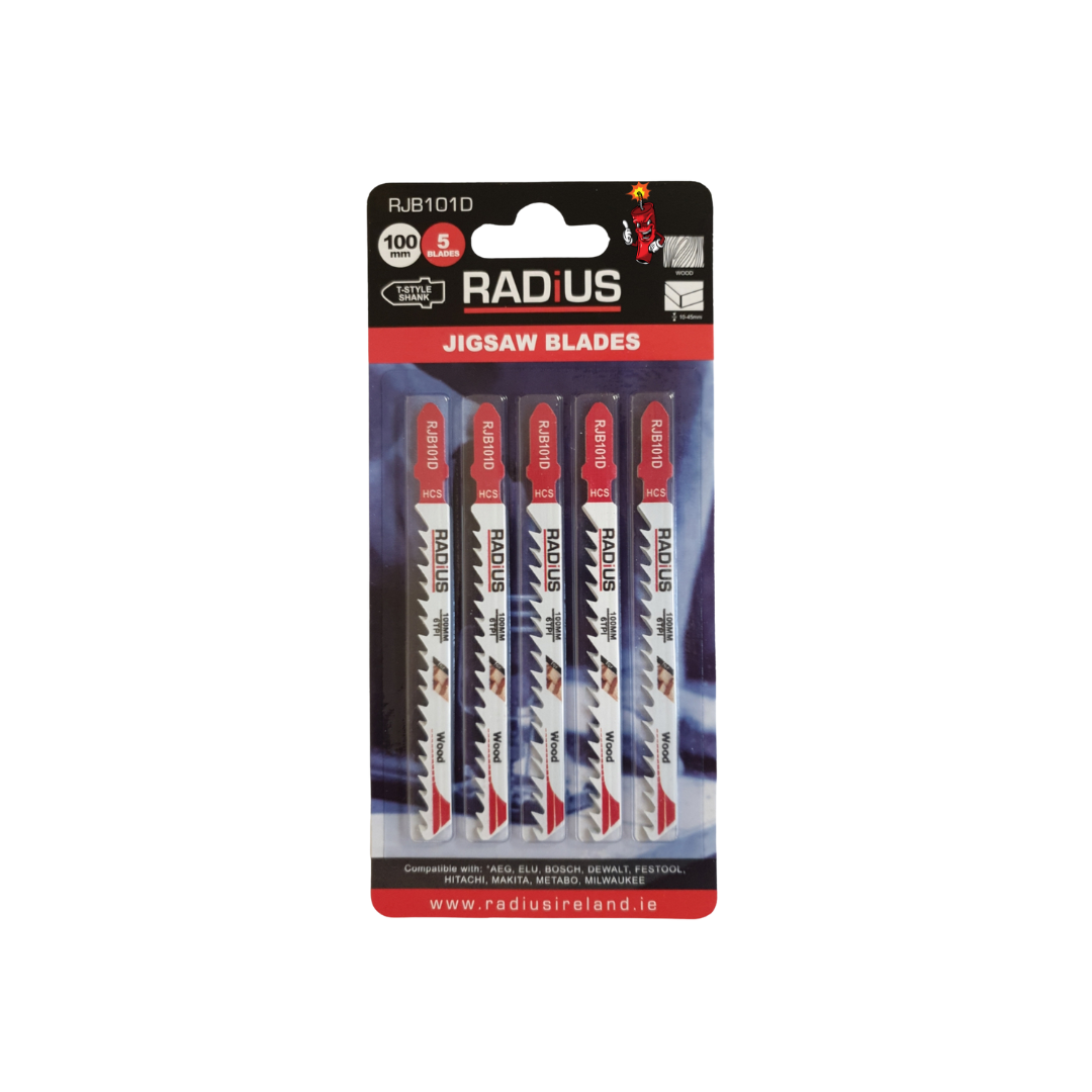 100mm 6TPI - Radius 101D Jigsaw Blades (wood cutting)