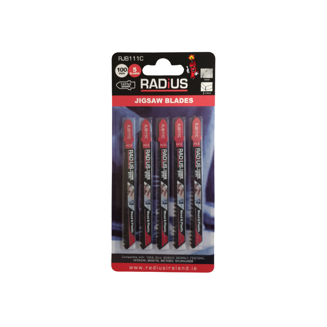 100mm 8TPI - Radius 111C Jigsaw Blades (wood cutting)