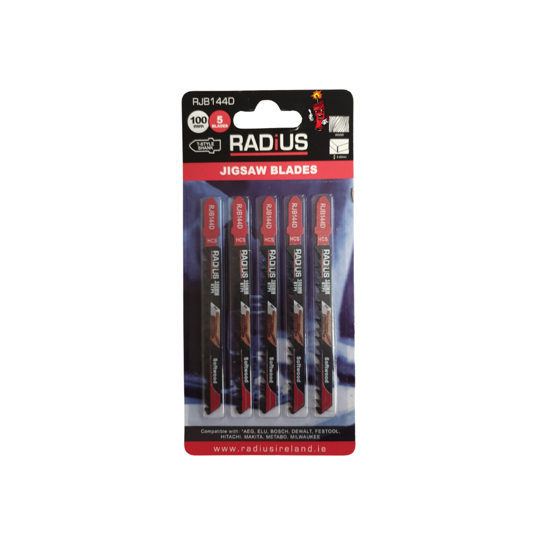 100mm 6TPI - Radius 144D Jigsaw Blades (wood cutting)