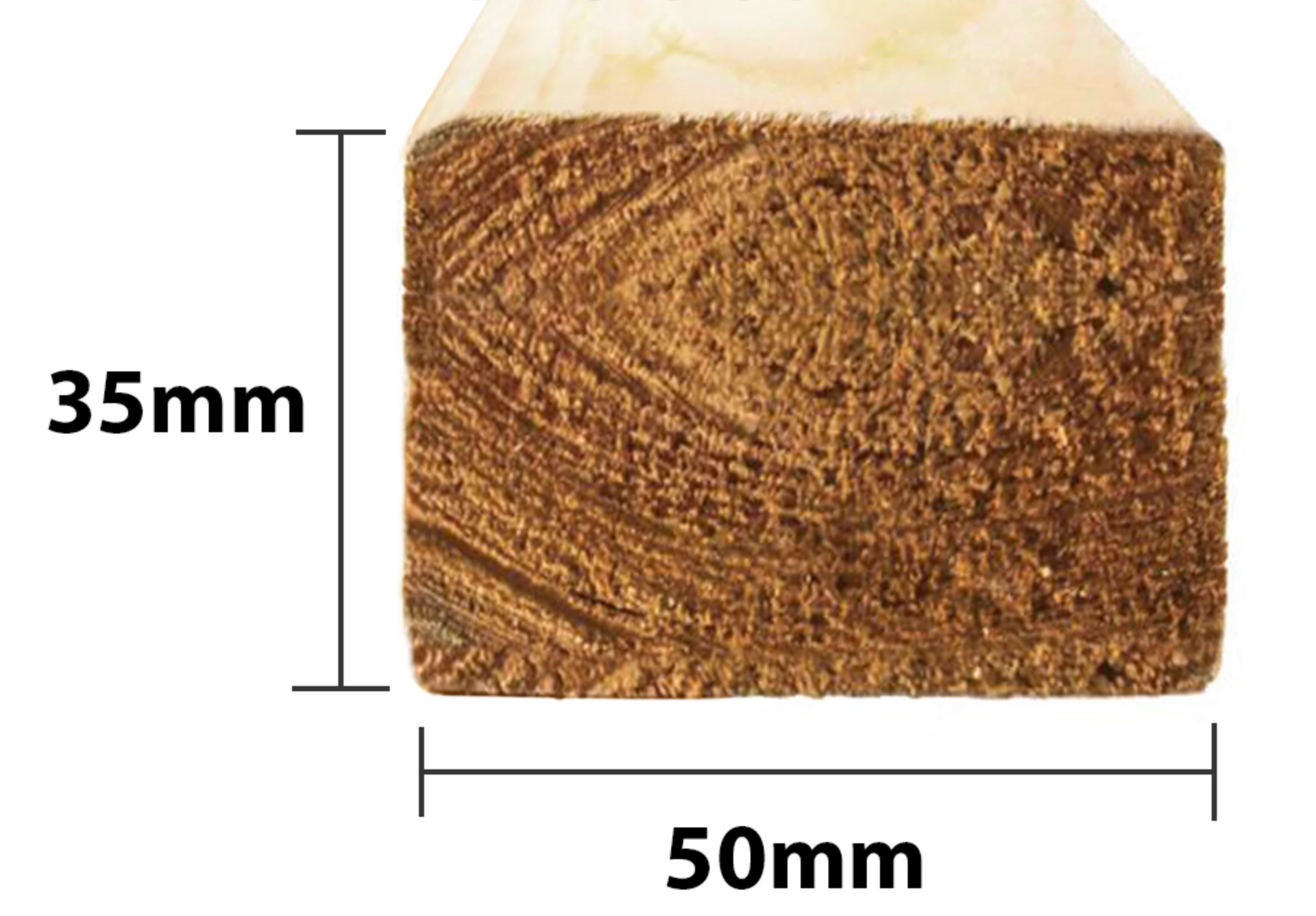 2 X 1.5 ROUGH TIMBER 16FT (4.8M X 50MM X 35MM)