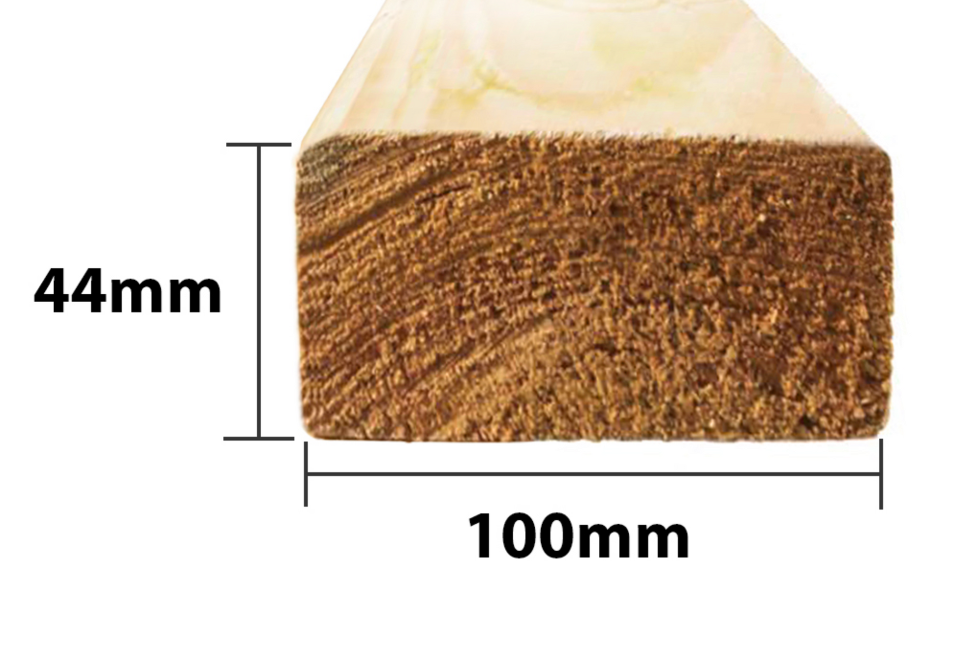 4 X 2 ROUGH TIMBER 16FT (4.8M X 100MM X 44MM)