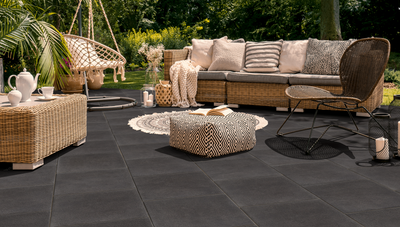 STANDARD PAVING SLAB 400 X 400 X 40MM CHARCOAL (PRICES AS LOW AS €3.20 PER SLAB)