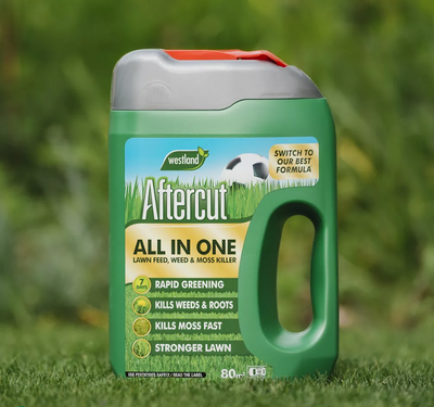 Aftercut All In One Lawn Feed, Weed & Moss Killer - Dynamite Hardware