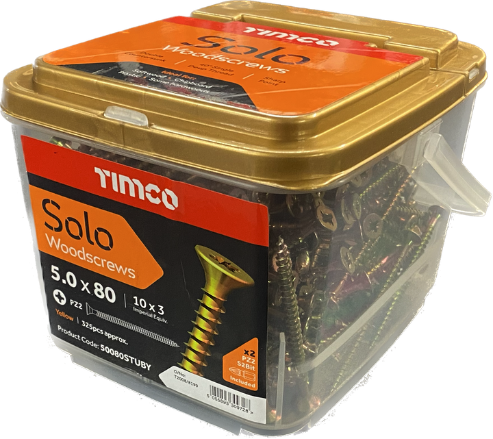 SOLO WOODSCREW TUBS BUY ANY 3 TUBS FOR €48.00 - Dynamite Hardware