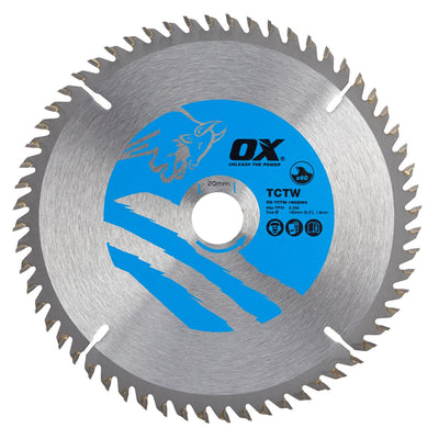 OX Wood Cutting Circular Saw Blade 160/20mm, 60 Teeth ATB - Dynamite Hardware