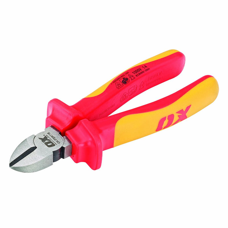 OX Pro VDE Diagonal Cutting Pliers - 160mm / 6in - Dynamite Hardware