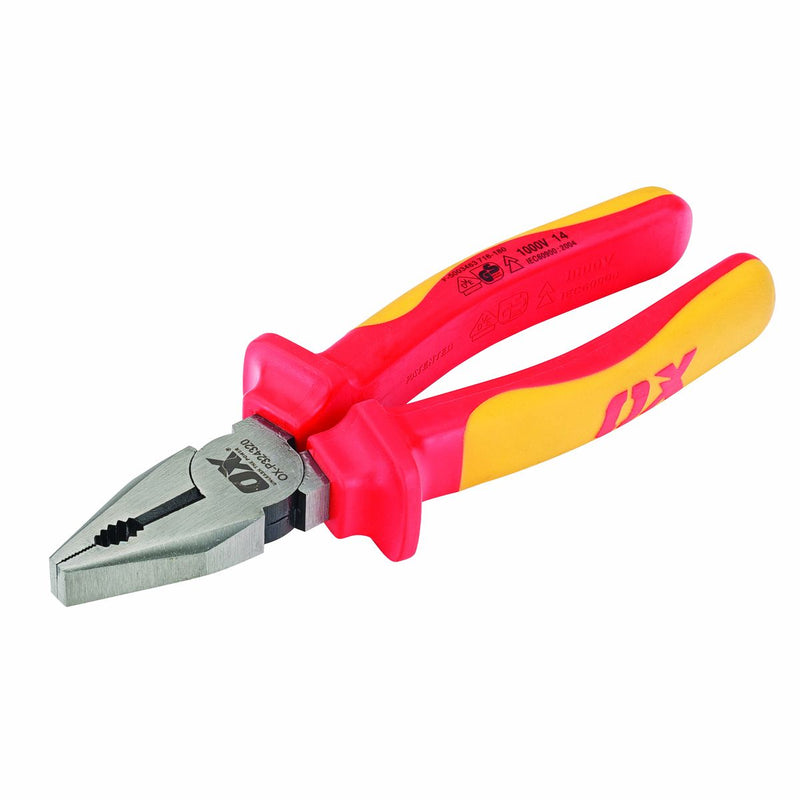 OX Pro VDE Combination Pliers - 180mm / 7in - Dynamite Hardware